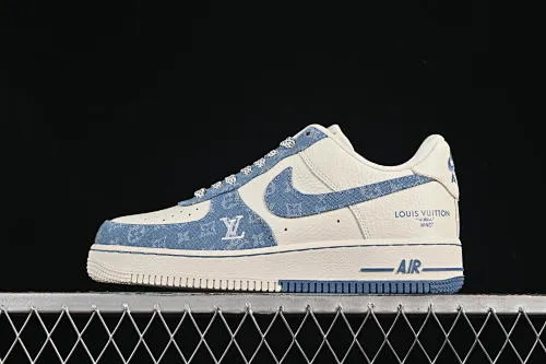 All categories Nk Air Force 1 Air Force series Nk Air Force 1 Low Air Force low-top Nike Air Force 1'07 Low LV joint light blue denim Air Force 1 low-top casual sneakers SC0601-555